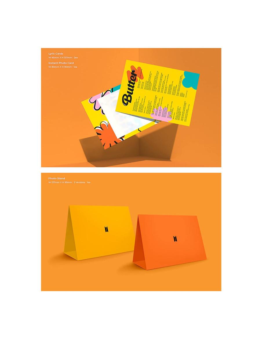 BTS - Single (BUTTER)  - BTS - Single [BUTTER]2 Versiones:  Cream (amarilla), Peaches (naranja)Este single de BTS contiene:- CD-