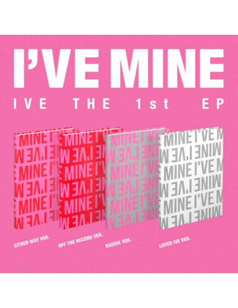 IVE- I've Mine (1st EP Album)  - IVE- I've Mine (1st EP Album)Either Way (fondo rosa, letras rojas); Off the Record (fondo rojo,