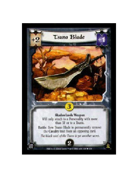 Tsuno Blade  - Shadowlands WeaponWill only attach to a Personality with more than 3F or to a Tsuno.Battle: Bow Tsuno Blade to pe