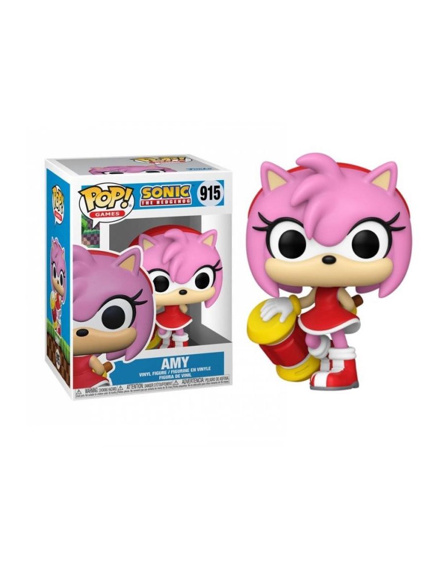 Funko Pop Amy Rose. Sonic the Hedgehog  - Figura de aprocimadamente 10 centímetros de alto del personaje de Amy del videojuego d