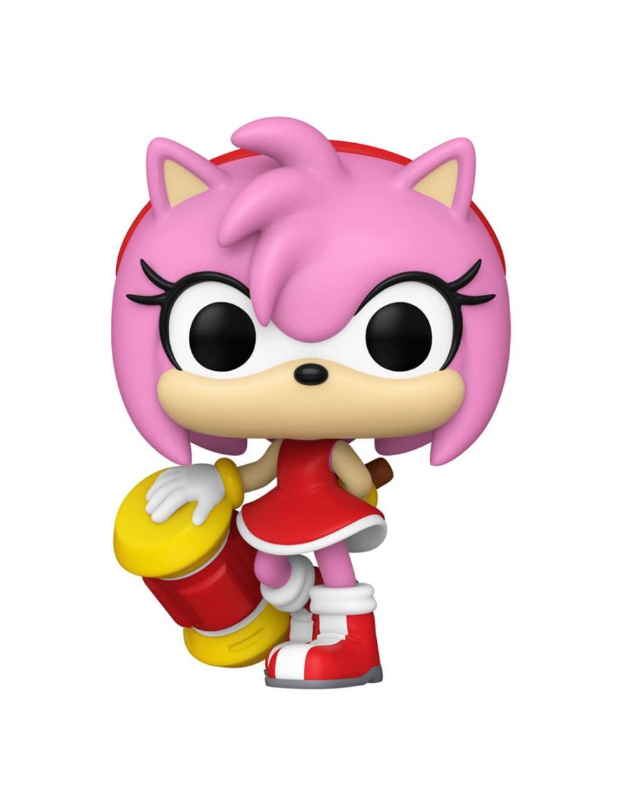Funko Pop Amy Rose. Sonic the Hedgehog  - Figura de aprocimadamente 10 centímetros de alto del personaje de Amy del videojuego d