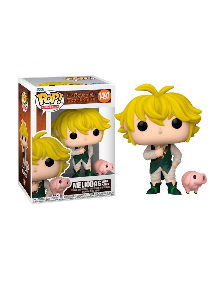 Funko Pop Meliodas con Hawk. the Seven Deadly Sins  - Figura de vinilo de aproximadamente 9 centímetros del personaje de Melioda