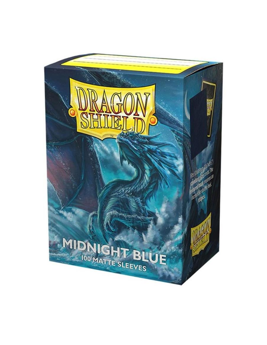 Dragon Shield Standard Size Sleeves (63x88mm) - Midnight Blue Matte (100)  - Dragon Shield Standard Size Sleeves (63x88mm) - Mid