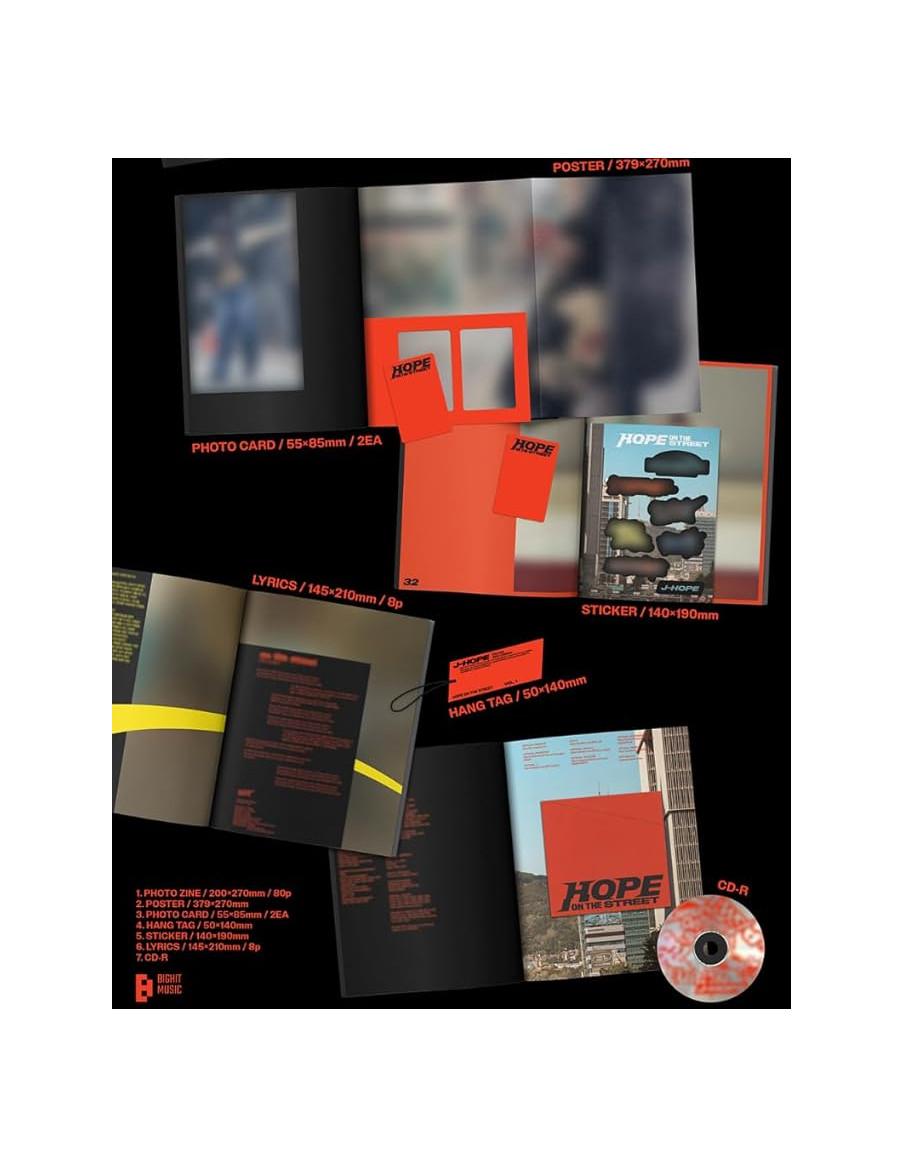 J-HOPE - Hope on the Street (Vol.1 Album Especial)  - J-HOPE - HOPE ON THE STREET (VOL.1 ALBUM ESPECIAL)
VER.1 PRELUDE (Naranja)