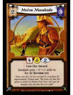 Matsu Masakado  - Lion Clan SamuraiMasakado gains +1F/+1C while he has the Tactician trait. 