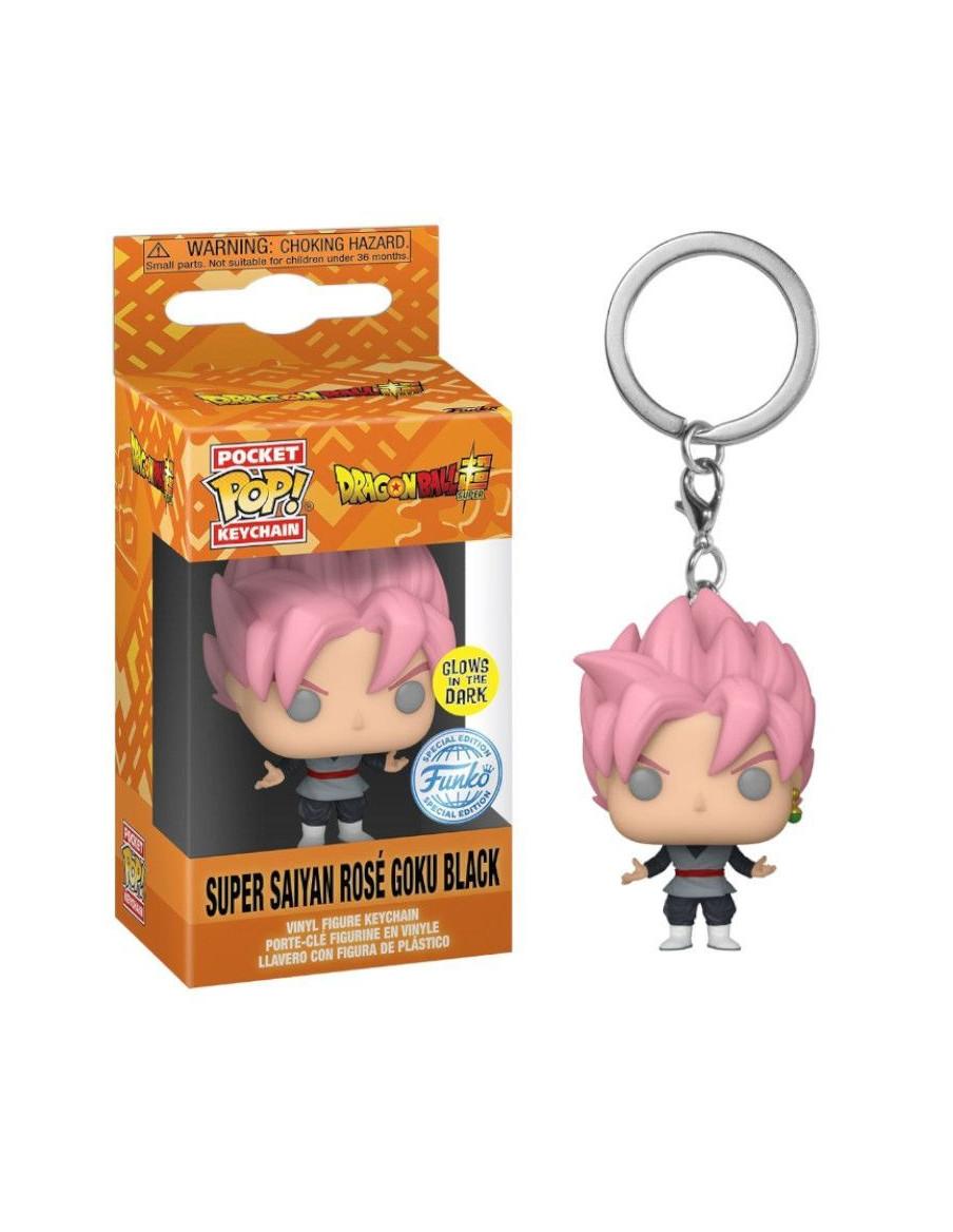 Llavero Pop. Super Saiyan Rosé Goku Black (Glows in the Dark). DBS  - Llavero Pop. Super Saiyan Rosé Goku Black (Glows in the Da