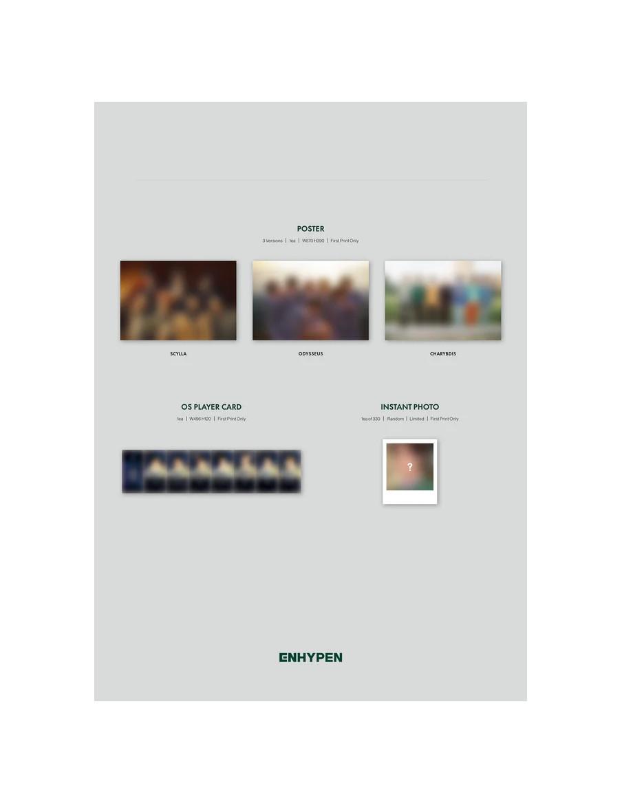 ENHYPEN - Dimension: Dilemma (1st Album)  - ENHYPEN - Orange Blood  (5th Mini Album)3 Versiones: Scylla - Morado, Odysseus - Nar