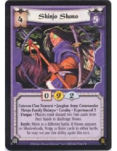 Shinjo Shono Exp2 FOIL  - Unicorn Clan Samurai * Junghar Army Commander * Shinjo Family Daimyo * Cavalry * Experienced 2 UniqueP