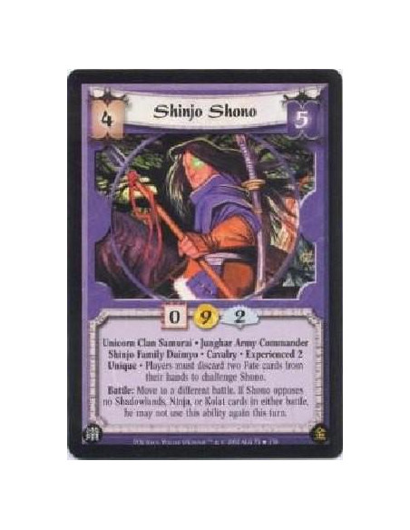 Shinjo Shono Exp2 FOIL  - Unicorn Clan Samurai * Junghar Army Commander * Shinjo Family Daimyo * Cavalry * Experienced 2 UniqueP