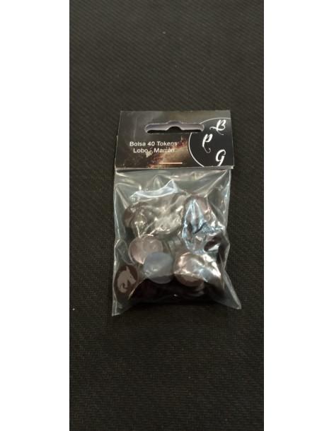 VTES. Bolsa 40 Tokens Lobo (Negro)  - VTES. Bolsa 40 Tokens Lobo (Negro) 2