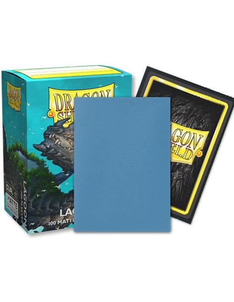 Dragon Shield Standard Size Sleeves (63x88mm) - Lagoon Dual Mate (100)  - Compatible with Magic The Gathering, Pokémon TCG, Digi 2