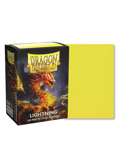Dragon Shield Standard Size Sleeves (63x88mm) - Lightning Dual Mate (100)  - Compatible with Magic The Gathering, Pokémon TCG, D 2