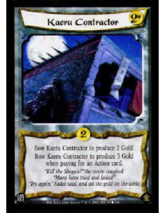 Kaeru Contractor  - Bow Kaeru Contractor to produce 2 Gold. Bow Kaeru Contractor to produce 3 Gold when paying for an Action car