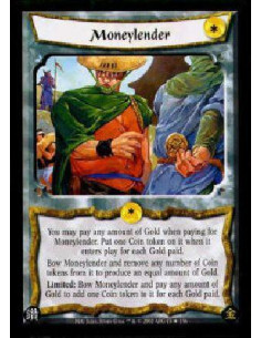 Moneylender  - You may pay any amount of Gold when paying for Moneylender. Put one Coin token on it when it enters play for each