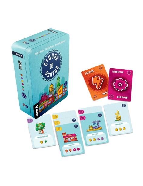 Ciudad de Puntos. Juego de Mesa  - Ciudad de Puntos es un juego de cartas y construcción de motores con más de 150 cartas de con 2