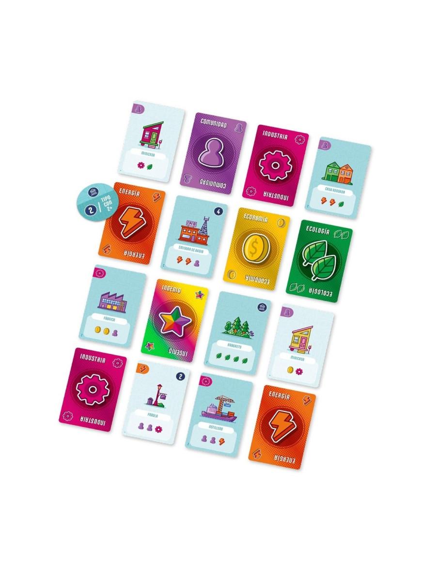 Ciudad de Puntos. Juego de Mesa  - Ciudad de Puntos es un juego de cartas y construcción de motores con más de 150 cartas de con