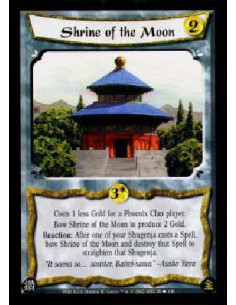 Shrine of the Moon  - Costs 1 less Gold for a Phoenix Clan player.Bow Shrine of the Moon to produce 2 Gold.Reaction: After one o