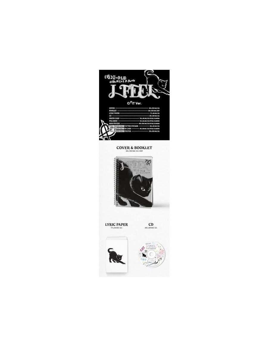 (G)I-DLE - I Feel (6th Mini Album)  - (G)I-DLE - I Feel (6th Mini Album)
3 versiones: Queen (naipe) / Butterfly (flor y mariposa