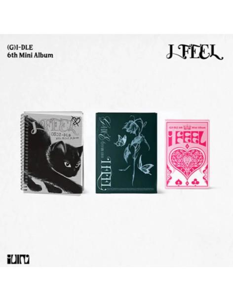 (G)I-DLE - I Feel (6th Mini Album)  - (G)I-DLE - I Feel (6th Mini Album)
3 versiones: Queen (naipe) / Butterfly (flor y mariposa