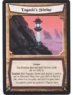 Togashi's Shrine  - UniqueThis Province does not hold Dynasty cards (do not refill it).Limited: Bow Togashi's Shrine and discard