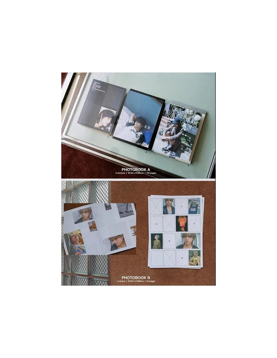 BTS - V - Layover (1st Solo Album)  - Libro fotográfico A (124 páginas)Fotolibro B de 20 páginasLibro de letras (12 páginas)2 Po
