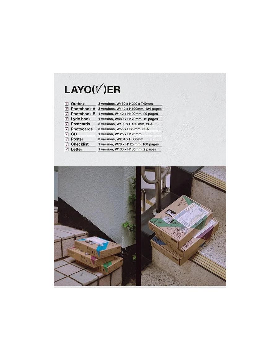 BTS - V - Layover (1st Solo Album)  - Libro fotográfico A (124 páginas)Fotolibro B de 20 páginasLibro de letras (12 páginas)2 Po