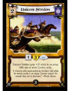Unicorn Striders  - Unicorn Striders gain +1F while in an army with one or more Cavalry units. 