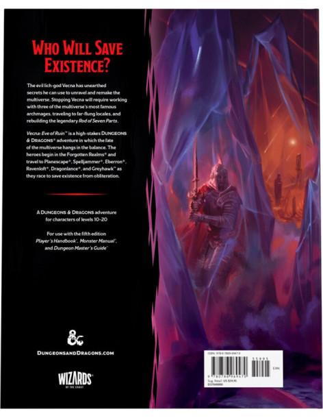 Dungeons and Dragons. Vecna: Eve of Ruin (Regular Cover). Inglés  - ¿Quién salvará la existencia?

El famoso lich Vecna está ela 2