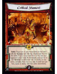 Critical Moment  - Battle: Target one of your Personalities in this battle with the Tactician trait who has already used the tra
