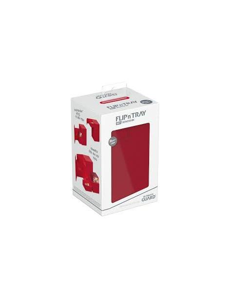 Flip'n'Tray Deck Case 80+ Tamaño Estándar XenoSkin Monocolor Rojo. Ultimate Guard  - 