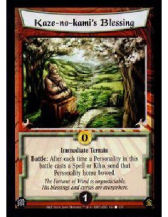 Kaze-no-kami's Blessing  - Immediate Terrain Battle: After each time a Personality in this battle casts a Spell or Kiho, send th