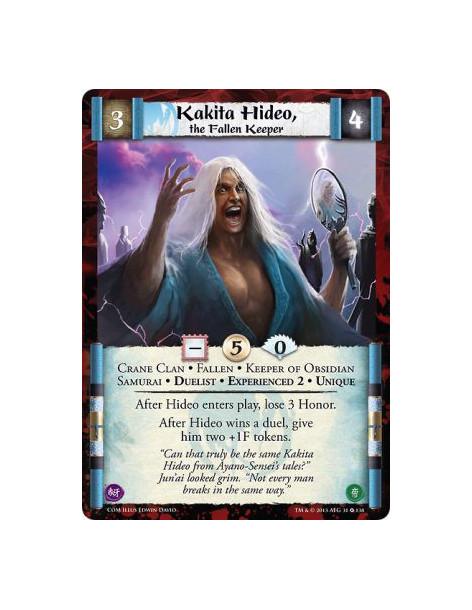 Kakita Hideo, the Fallen Keeper Exp2  - Crane Clan • Fallen • Keeper of Obsidian • Samurai • Duelist • Experienced 2 • UniqueAft