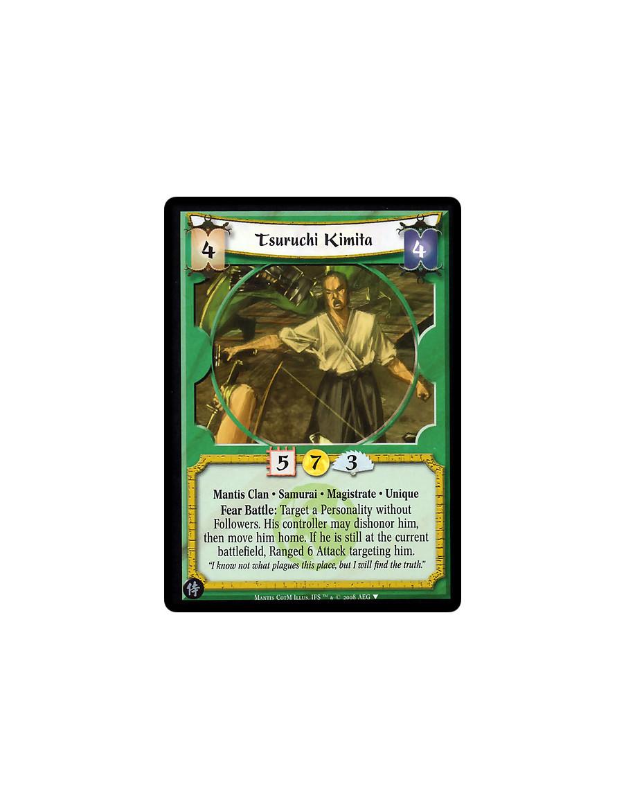 Tsuruchi Kimita  - Mantis Clan • Samurai · Magistrate · Unique  Fear Battle: Target a Personality without Followers. His control