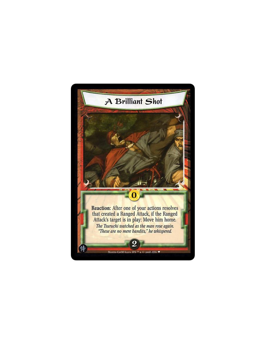 A Brilliant Shot  - Reaction: After one of your actions resolves that created a Ranged Attack, if the Ranged Attack's target is 