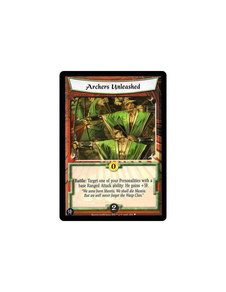 Archers Unleashed  - Battle: Target one of your Personalities with a base Ranged Attack ability: He gains +3F.