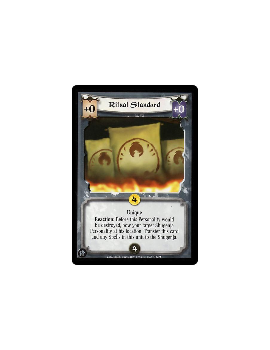 Ritual Standard  - Unique  Reaction: Before this Personality would be destroyed, bow your target Shugenja at his location: Trans