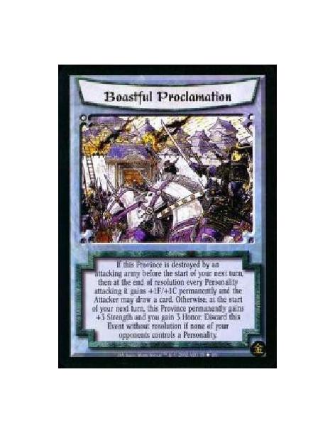 Boastful Proclamation (French)  - If this Province is destroyed by an attacking army before the start of your next turn, then at