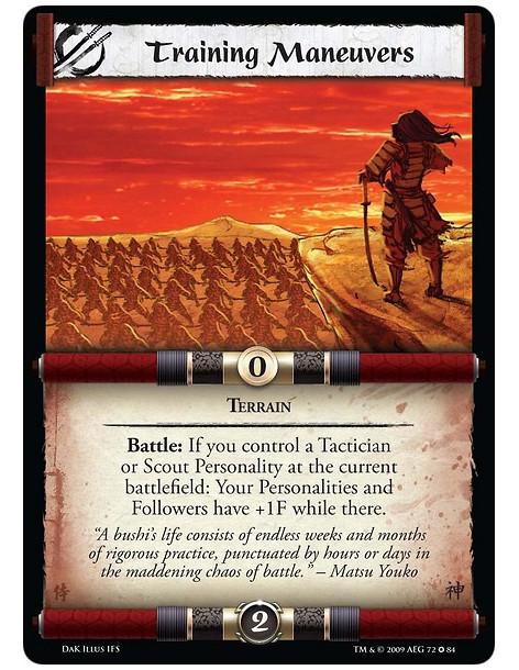 Training Maneuvers  - Terrain Battle: If you control a Tactician or Scout Personality at the current battlefield: Your Personali