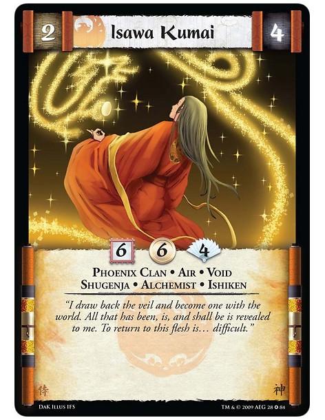 Isawa Kumai  - Phoenix Clan • Air • Void • Shugenja • Alchemist • Ishiken