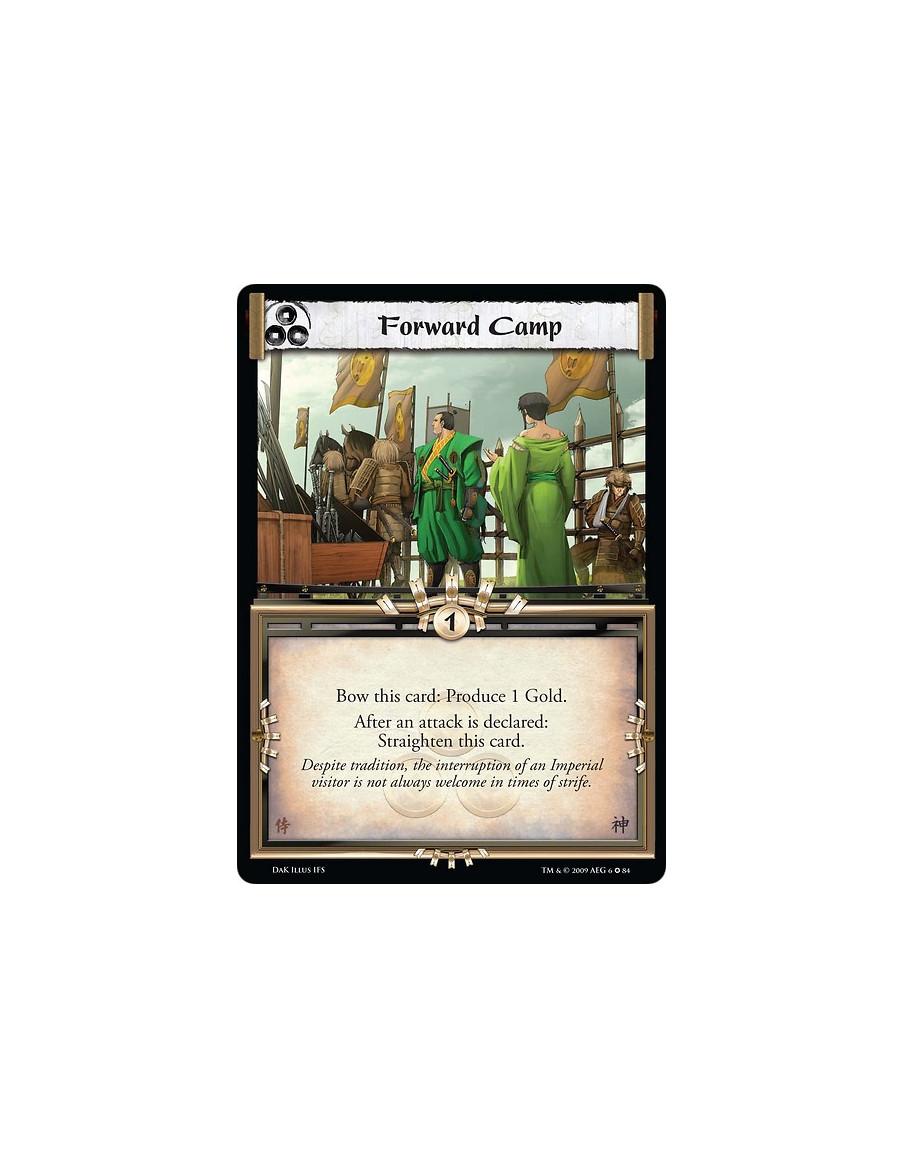 Forward Camp  - Bow this card: Produce 1 Gold. After an attack is declared: Straighten this card.