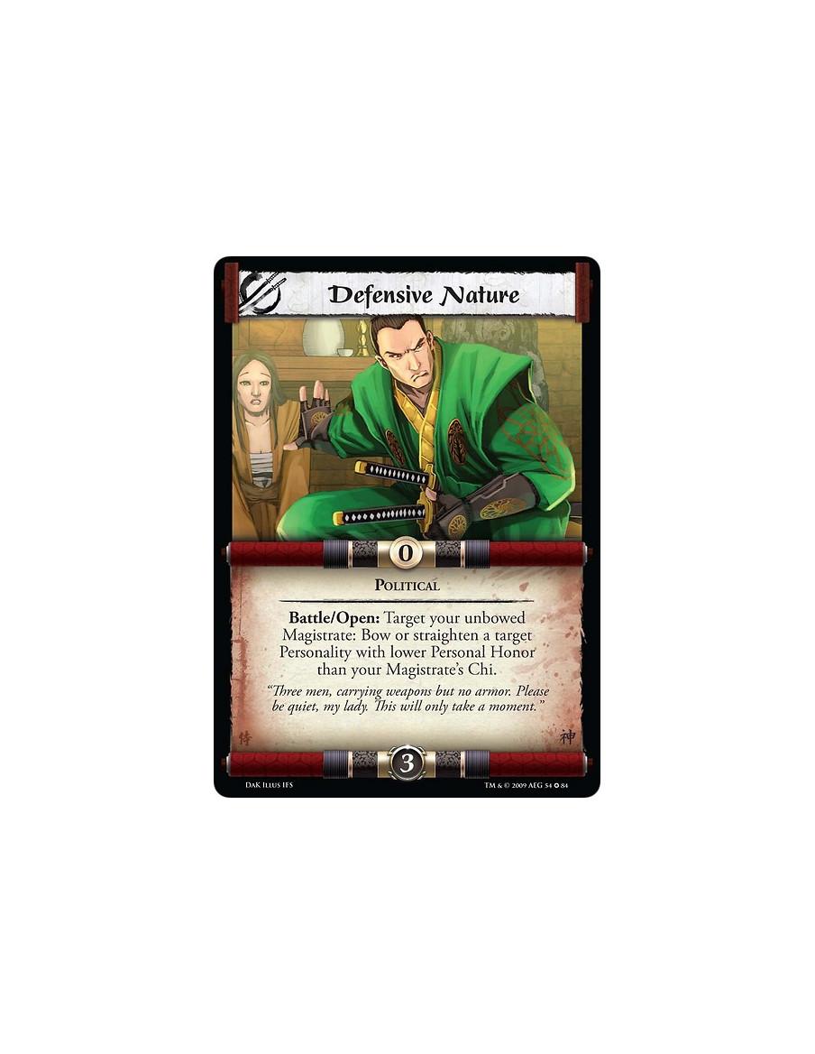 Defensive Nature  - Political Battle/Open: Target your unbowed Magistrate: Bow or straighten a target Personality with lower Per