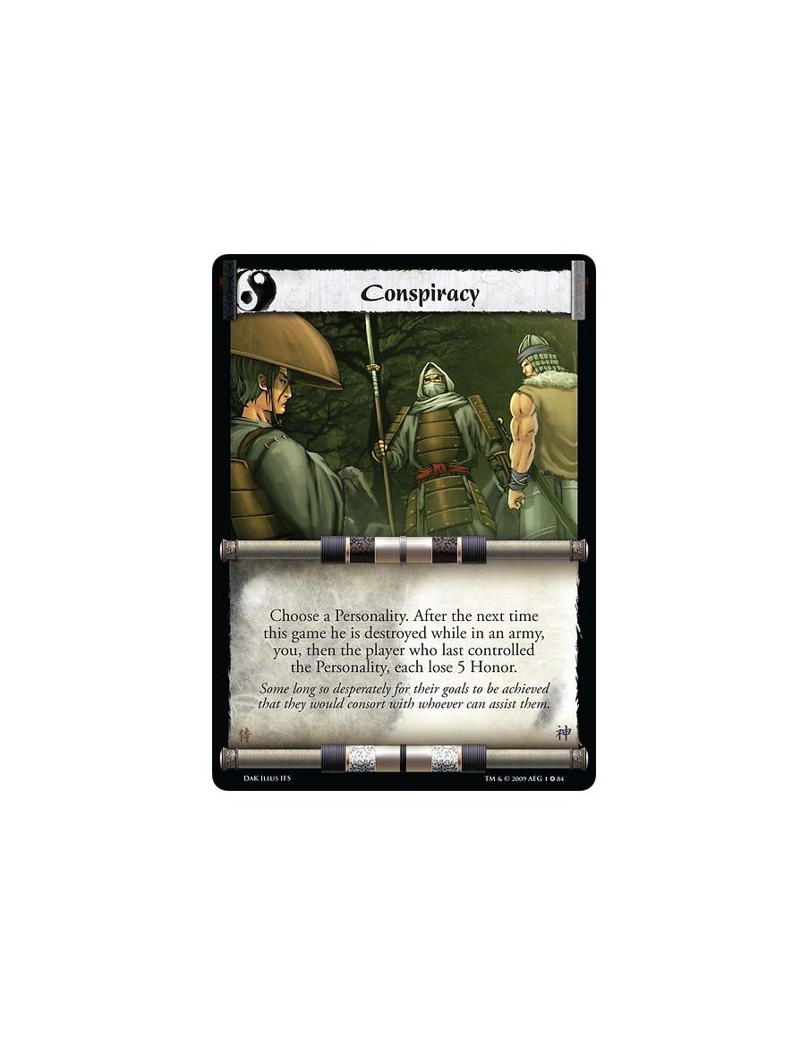 Conspiracy  - Choose a Personality. After the next time this game he is destroyed while in an army, you, then the player who las