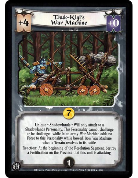Thuk-Kigi's War Machine FOIL  - Unique * Shadowlands * Will only attach to a Shadowlands Personality. This Personality cannot ch