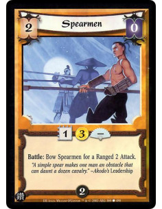 Spearmen  - Battle: Bow Spearmen for a Ranged 2 Attack.