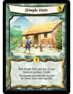 Simple Huts  - Bow Simple Huts and one of your Farms to produce 5 Gold.