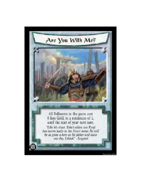 Are You With Me? (Spanish)  - All Followers in the game cost 6 less Gold, to a minimum of 1, until the start of your next turn.