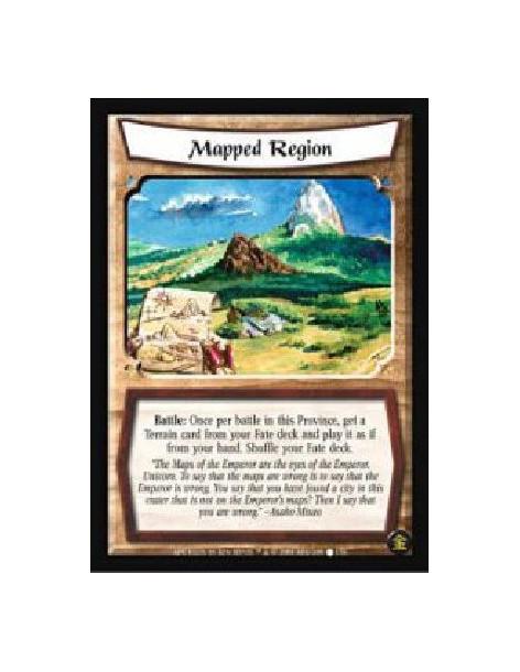Mapped Region (Español)  - Singular Once per battle at this Province, you may search your Fate deck for a Terrain card and play 