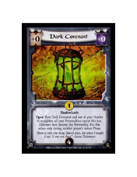 Dark Covenant FOIL  - ShadowlandsOpen: Bow Dark Covenant and one of your Oracles to straighten all your Personalities except thi