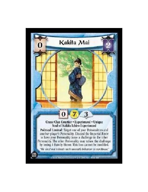 Kakita Mai Exp FOIL (French)  - Crane Clan Courtier . Experienced . Unique Soul of Kakita Ichiro Experienced Political Limited: 