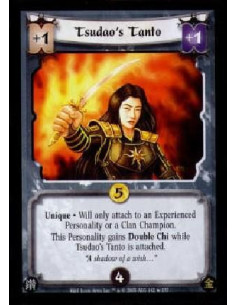 Tsudao's Tanto  - Unique · Will only attach to an Experienced Personality or a Clan Champion.This Personality gains Double Chi w